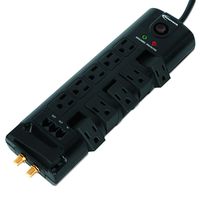 Innovera IVR71657 Surge Protector, 10 Outlets, 6, Cord, 2880 J, Plastic, Black, Plastic