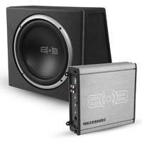Belva 500 watt Complete Car Subwoofer Package includes 10-inch Subwoofer in Ported Box, Monoblock Amplifier, and Amp Wire Kit [BPKG110v2]