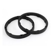 uxcell Universal Car Black Plastic 6.5" Dia Round Speaker Spacers Holder 2pcs