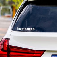 Catahoula Leopard Dog Hashtag Vinyl Car Sticker Decal #Catahoula