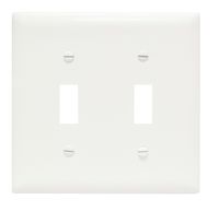 Legrand - Pass & Seymour TP2W TradeMaster Two-Gang Two-Toggle Wall Plate, White