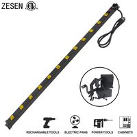 ZESEN 12 Outlet Heavy Duty Workshop Metal Power Strip Surge Protector with 4ft Heavy Duty Cord, ETL Certified, Black