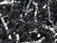 Pack Of 1, Solid Black & Silver Crinkle Cut Shred (Spring Fill / Zig Fill) 1/8" wide 10 lb Made In USA