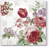 Paper Luncheon Napkins 2 X 20pcs 13"x13" Mysterious Red Roses Decoupage