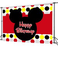 zlhcgd 7x5FT Mickey Mouse Photography Vinyl Photo Background for Kids Birthday Party Backdrops Decoration