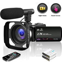 Camcorder 2.7K Vlogging Camera Wifi Video Camera Night Vision Digital Cameras with Microphone Vlog Blogging Camcorders for Youtube