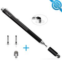 Ciscle (Disc Styli) Antiskid Detachable Tablet Stylus Pen with Replaceable Disk Tips for iPhone, iPad, Samsung, Android and All Other Capacitive Touch Screen Devices 1 Pack_Balck