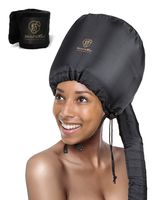 Soft Bonnet hooded hair dryer Attachment for Natural Curly Textured Hair Care| Drying,Styling,Curling,Deep Conditioning Mask Cap| Upgraded Soft Adjustable Large hooded bonnet for Hand Held hair Dryer