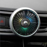 MoRan Car Supplies car Multi-Function Fan air Conditioning Wind Regulation Expansion car USB air Outlet Center Console Decoration (Silver)