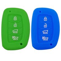 Coolbestda 2Pcs Rubber Smart Key Fob Remote Cover Case Protector Wallet Keyless Jacket for 2018 2017 2016 Hyundai Tucson Elantra (NOT FIT Flip/Pop Out/Folding Key