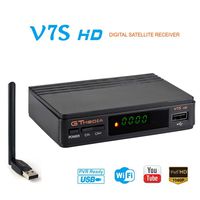 GTMEDIA V7S HD FTA Satellite Receiver DVB-S2 TV Digital Sat Decoder with Antenna WiFi USB Full HD 1080p Support PVR CCcam YouTube