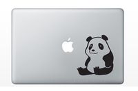 Cute Sitting Panda Bear Vinyl MacBook Car Laptop Decal Stickers (Multiple Colors Available) Kids Children Cuddly Stuffed Animal Baby Babies Black White Button Pencil Box Binder Sweet