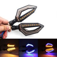 evomosa Universal Motorcycle 12 LED Turn Signal Lights Blinker Front Rear Lights Indicator for Harley Yamaha Suzuki