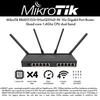 MikroTik RB4011iGS+5HacQ2HnD-IN Powerful 10xGigabit Port Router with a Quad-core 1.4Ghz CPU International Version