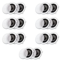Acoustic Audio CS-IC83 in Ceiling 8" Speaker 7 Pair Pack 3 Way Home Theater 4900 Watt CS-IC83-7PR