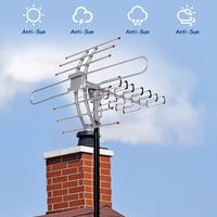 Tangkula 360 Rotation Strong 1080p Outdoor Hd Digital HDTV Amplified Antenna Digital Tv