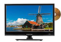 Sceptre E165BD-SS 16" 720p LED HDTV with Build in DVD Player, DC 12V Car Adapter Included, TV-DVD Combo, Fine Black (2017)