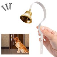 Comsmart Tinkle Dog Bell Pet Door Bell Hanging Brass Doorbell for Potty Training Housetraining Houserbreaking (White)