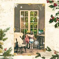 WAITING FOR SANTA CHILDREN HOLLY PACK OF 20 PAPER NAPKINS SERVIETTES 13" X 13"