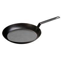 Lodge 12 Inch Seasoned Carbon Steel Skillet. Large Steel Skillet for Family Size Cooking.
