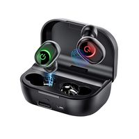 Wireless Earbuds Bluetooth 5.0 Touch Control Headphones HiFi Stereo Noise Canceling Earphones with 1800mAh Charging Case Supports Phone Voice Assistant (Black)