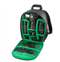 DSLR Camera Bag Backpack Video Photo Bags for Camera d3200 d3100 d5200 d7100 Small Compact Camera Backpack (green)