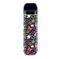 IT'S A SKIN Decal Vinyl Wrap for Smok Novo Pod System Vape Sticker Sleeve/Peace and Love Guitar Rainbow