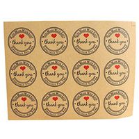 CosCosX 10 Sheets 1.5" Hand Made Just for You Thank you Kraft Paper Adhesive Label Badge Food Wrapping Sticker,Decorative Baking Sealing Label Topper Stationery Invitations Envelope Letter