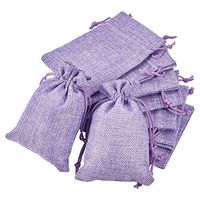 BENECREAT 30PCS Burlap Bags with Drawstring Gift Bags Jewelry Pouch for Wedding Party Treat and DIY Craft - 5.5 x 3.9 Inch, Purple