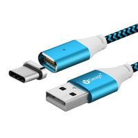 SKITCH? 2M/6Feet USB Type-C Braided Magnetic Cable Micro USB 2.0 A Male to Type-C 3.1 Magnetic Plug Charger Sync Data Cord for Sony Xperia L1/X Compact/XZ/XZs/XZ Premium/XA1