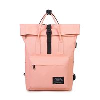 New 2017 Women Girls Backpack USB Charging Nylon Backpacks School Bags For Teenagers Girl mochila feminina Students Satchel (pink)