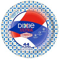 Dixie Ultra Paper Plates, 6 7/8 Inch Plates, 176 Count (4 Packs of 44 Plates)