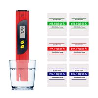 HAPHID PH Meter Digital Water Quality Tester with 6-Pack Calibration Solution Powder PH Accuracy 0.01 Measurement for 0-14.0 Widely Used in Laboratory,Aquariums, Hydroponics Pool,Drinking Water,ETC