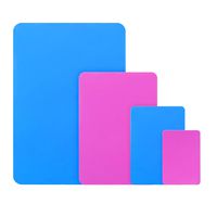 4PCS Silicone Sheets for Crafts, Gartful Epoxy Resin Tumbler Jewelry Casting Molds Mat, Waterproof Multi Sizes(Blue and Pink, 15.7''x11.8'', 11.6x8.3",8.3x5.8", 5.8x4.1")