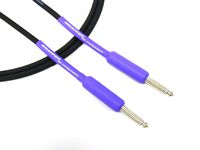 Conquest Sound W 15P 15-Feet Hi-Definition Instrument/Guitar Cable with Neutrik Plugs, Purple Heat Shrink