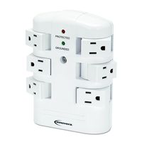 Innovera Wall Mount Surge Protector, 6-Outlets (71651)