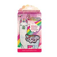 Fashion Angels Llama Shaker Compact Sketch Portfolio/ Llama Sketch Book/ Llama Coloring Book, Brown/A