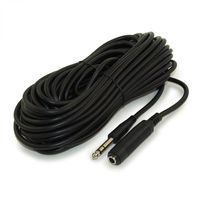 MyCableMart 50ft 1/4" Stereo Extension Cable, Male to Female, 28AWG, Nickel Plated