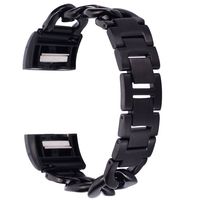 WETAL for Fitbit Charge 2 HR Bands, Adjustable Replacement Metal Bands/Strap with Adaptor for Fitbit Charge 2 Heart Rate Fitness Wristbands Large/Small/Silver/Black/Gold/Rose Gold