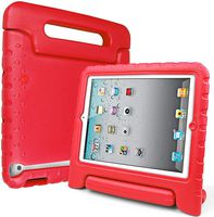 SIMPLEWAY iPad Case, iPad 2 3 4 Case, Shockproof Lightweight Convertible Handle Stand Kid-Proof Protection Cover Compatible with Apple iPad 2, iPad 3rd Gen, iPad 4th Generation Tablet, Red