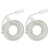 RJ11 Telephone Cord Line to UK BT 6P2C Pin Modular Phone Cable Wire Male to Male Plug 4.5M/ 14.7 feet For Landline Extension Straight Cable White