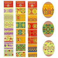 Alpurple 3 Set Heat Shrink Wrap Sleeve Decoration Easter Egg Wrappers-Pysanka Around Style Thermo Shrink Easter Egg Wrappers for 21 Pieces Easter Eggs Decorations