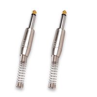 Conwork 4-Pack 6.35mm 1/4" Audio Connector Plugs TS Mono Heavy Duty Style Jacks for Microphone Speaker Cables, Solder Type