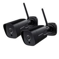 Outdoor Security Camera 2Pack 1080P Wireless Security Camera Waterproof IP66 IP Cam 2.4G Night Vision Surveillance System with Two-Way Audio Motion Detection Activity Alert Deterrent Alarm iOS/Androi