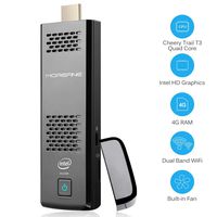 MOREFINE Mini PC,Windows 10 Computer Stick with Intel Atom Z8350,4GB DDR and 64GB EMMC,Support 4K HD,Dual Band WiFi AC,BT 4.0,HDMI,USB3.0,USB2.0,Micro SD