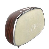 Retrofish Vintage Radio Retro Bluetooth Speaker- Walnut Wood FM Radio with Old Fashioned Classic Style,Bluetooth Speaker + Digital Alarm Clock Strong Bass Enhancement, Loud Volume, (Brown)