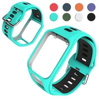 Goglor Watch Strap Replacement for Tomtom Golfer 2 Spark 3 Runner 2 Runner 3 Series, Comfy Wirst Band Professional Porous Design Lagre Watch Strap Bracelet Compatible with Tom Tom GPS Watch