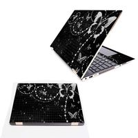 MightySkins Skin Compatible with HP Spectre x360 15.6" (2018) - Black Butterfly | Protective, Durable, and Unique Vinyl Decal wrap Cover | Easy to Apply, Remove, and Change Styles | Made in The USA
