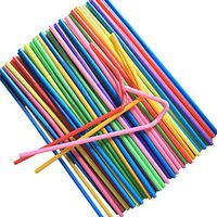 Xisheep Straw, 100pcs Multicolor Disposable Drinking Straws Garden Bar Party Cocktail Drink Straw Kitchen Dining Bar Home Decorations, for Home DIY Multicolor