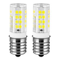 E17 LED Microwave Oven Stove Bulb, 40W Incandescent Equivalent, AC 110V-130V, Daylight White Appliance Bulb (6000K, 2-Pack) (Daylight White)